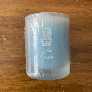 New Sealed Ritz Carlton Resort Hotel Spa Fresh Candle Blue Souvenir